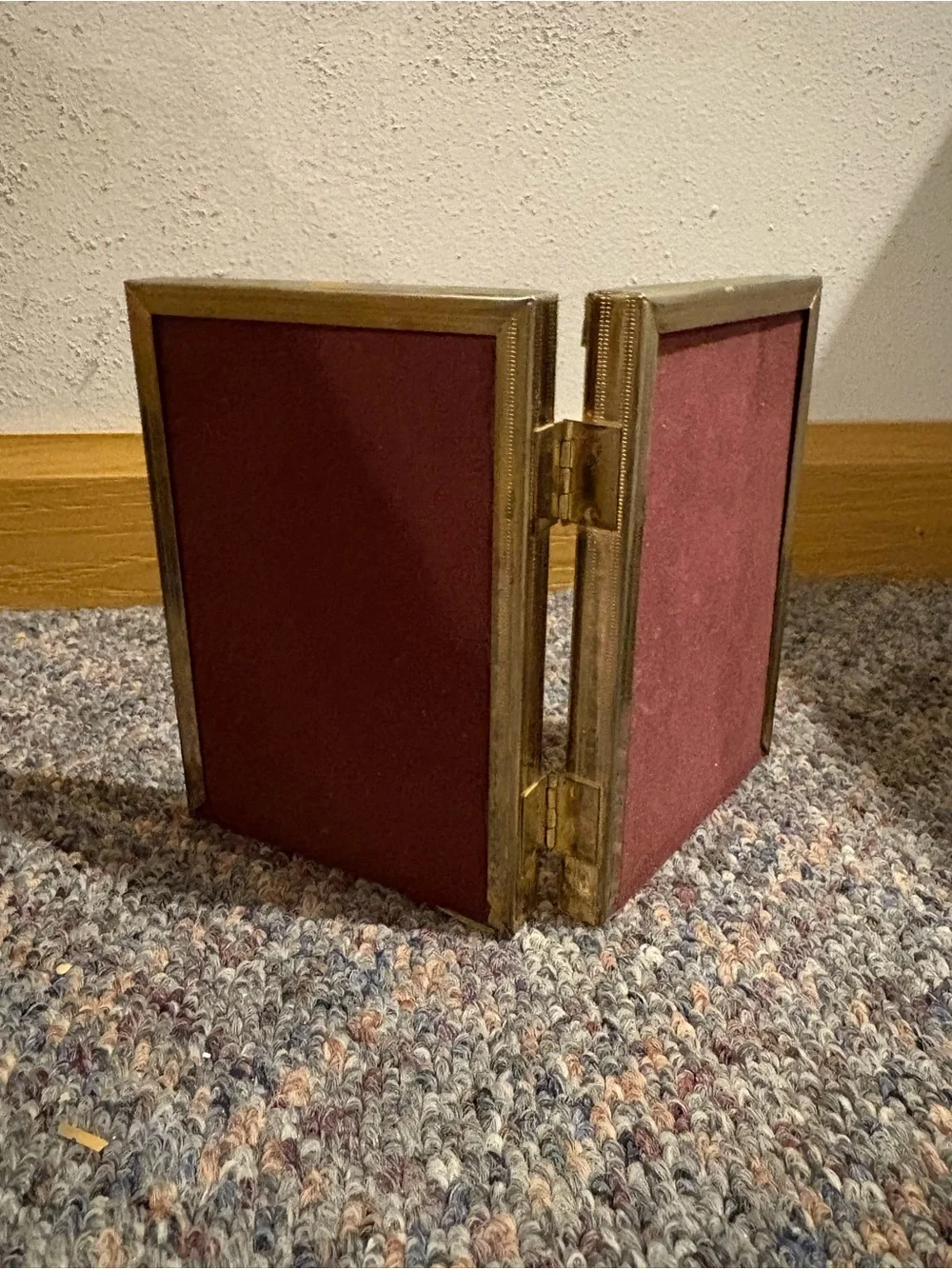 Gold Double Standing Photo Frame